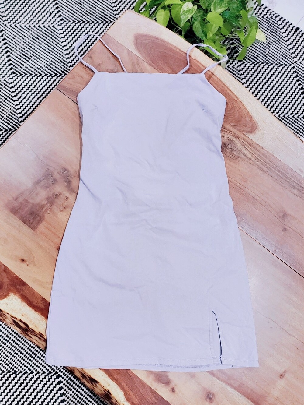 GARAGE Mini Strappy Dusty Lavender Slip Mini Dress
